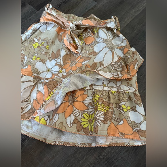 Anthropologie - Current Air Scalloped Edge Floral Skirt - Picture 4 of 8